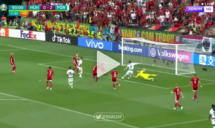 Cristiano Ronaldo strzela DRUGIEGO GOLA w meczu z Węgrami [VIDEO]